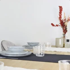 OTIX Dessert Ontbijt Bordenset 6 Persoons Blauw 21cm Keramiek BLUEBELL