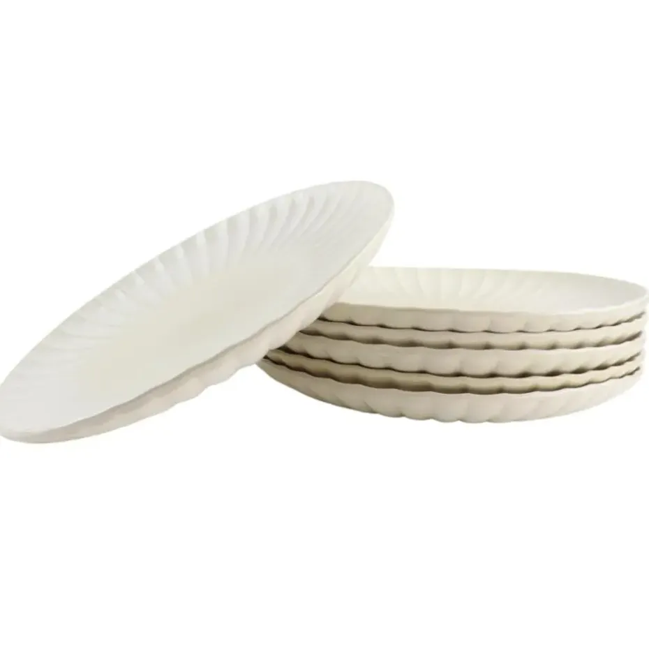 OTIX Diner Bordenset 6 Persoons Onderborden 32cm Wit Keramiek SOLIS