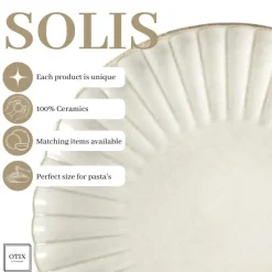 OTIX Diner Bordenset 6 Persoons 27cm Wit Keramiek SOLIS