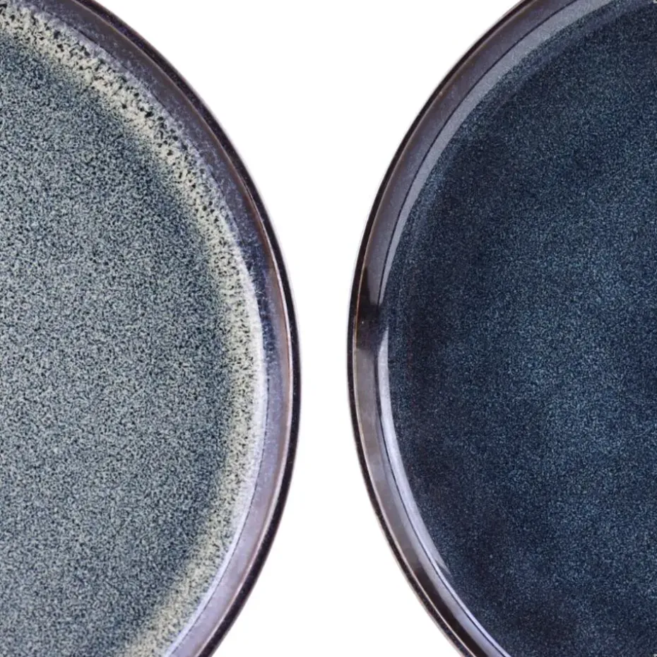 OTIX Dinerborden Bordenset 6 Persoons 26cm Blauw Aardewerk EBONY