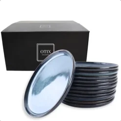 OTIX Dinerborden Bordenset 12 Persoons 26cm Blauw Aardewerk EBONY