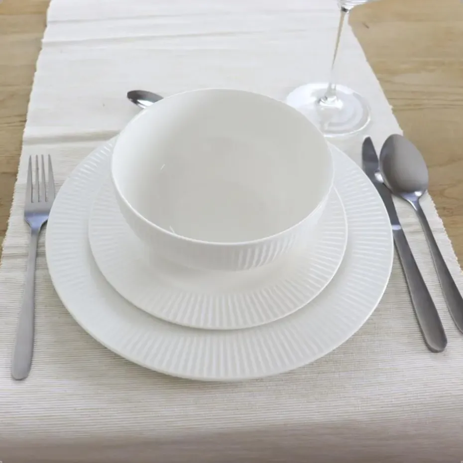 OTIX Dinerborden Bordenset 6 Persoons 27cm Wit Porselein LUNA