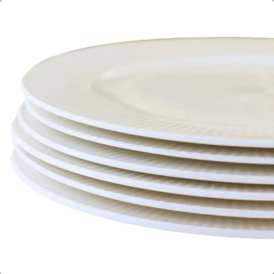 OTIX Dinerborden Bordenset 6 Persoons 27cm Wit Porselein LUNA