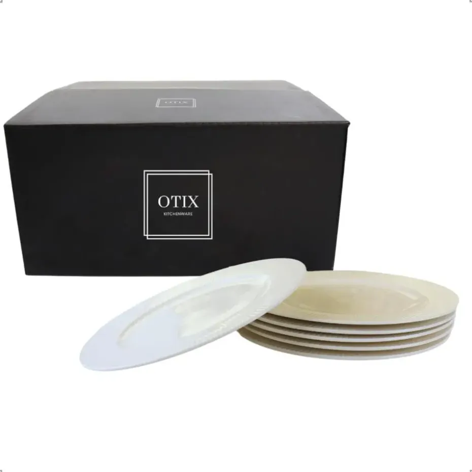OTIX Dinerborden Bordenset 6 Persoons 27cm Wit Porselein LUNA