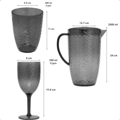 OTIX Drinkglazen Wijnglazen Kan Zephyr - Grijs