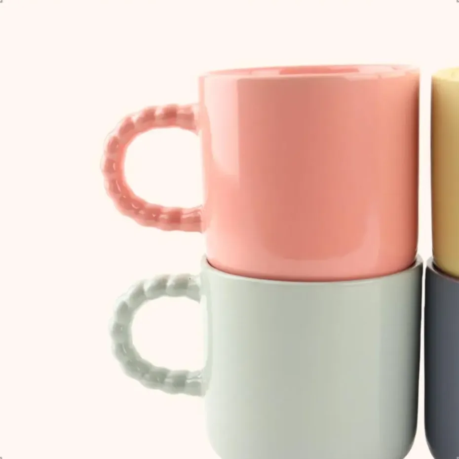 OTIX Espresso Kopjes Koffiekopjes Set van 4 Koffietassen 120 ml Aardewerk