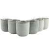 OTIX Espresso Kopjes Set van 6 Koffiekopjes 80ml Mokken Aardewerk BEECH