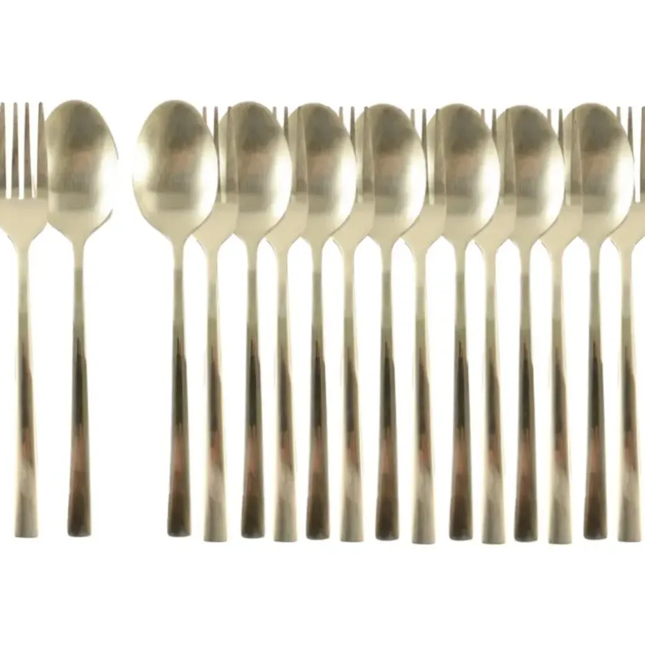 OTIX Gebaksvorkjes Theelepel Set van 16 Kleine Lepels Vorken Bestekset