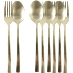 OTIX Gebaksvorkjes Theelepels Set van 8 Kleine Lepels Vorken Bestekset