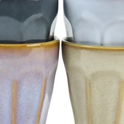 OTIX Koffie Kopjes 4 Stuks 250 ml Zonder Oor Koffietassen Porselein Hittebest...