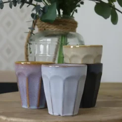 OTIX Koffie Kopjes 8 Stuks 250 ml Zonder Oor Koffietassen Porselein Hittebest...