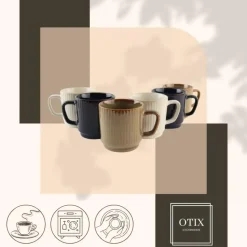 OTIX Koffiekopjes 6 Stuks 270 ml Div. Kleuren Keramiek