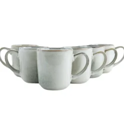 OTIX Koffiekopjes Met Oor Set van 6 Koffietassen Groot Theemok 420ML Aardewer...