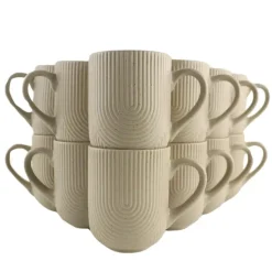 OTIX Koffiekopjes Met Oor Set van 12 Koffietassen Cappuccino Kop 300ML