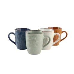 OTIX Koffiekopjes met Oor Koffietassen Set van 4 Verschillende kleuren