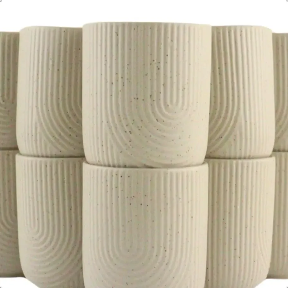 OTIX Koffiekopjes Set van 12 Kopjes 190ml 300ml met Set van 6 Soep