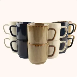 OTIX Koffiekopjes Set van 12 Stuks 270 ml Div. Kleuren Keramiekoduct