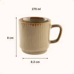 OTIX Koffiekopjes Set van 12 Stuks 270 ml Div. Kleuren Keramiekoduct