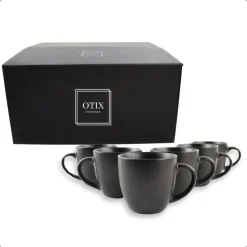 OTIX KoffieKopjes Set van 6 - Zwart