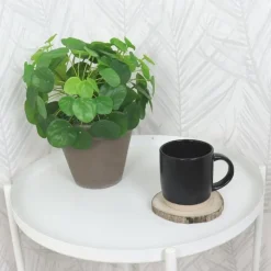 OTIX Koffiekopjes Theemokken Koffietassen Set van 6 Zwart 310 ml Aardewerk