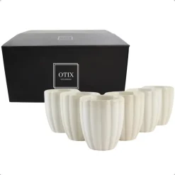 OTIX Koffiekopjes Zonder Oor Set van 6 Koffietas Theemok 120ml SOLIS