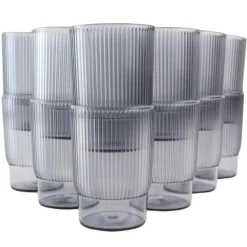 OTIX Kunststof Drinkglazen Herbruikbaar Set van 12 Waterglas Klein 350ml Tran...