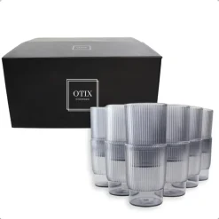 OTIX Kunststof Drinkglazen Herbruikbaar Set van 12 Waterglas Klein 350ml Tran...