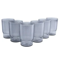 OTIX Kunststof Drinkglazen Herbruikbaar Set van 6 Waterglas Klein 350ml Trans...