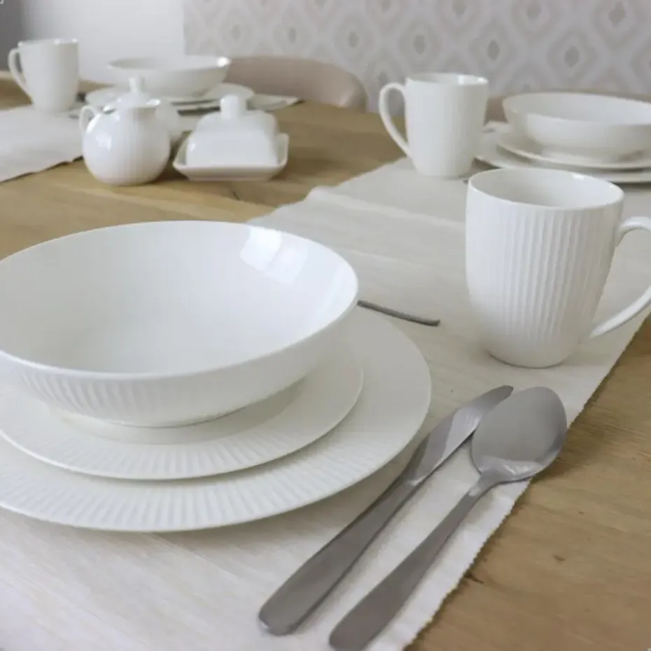 OTIX Ontbijtborden Bordenset 6 Persoons 20cm Dessertbord Ontbijtborden Wit Po...