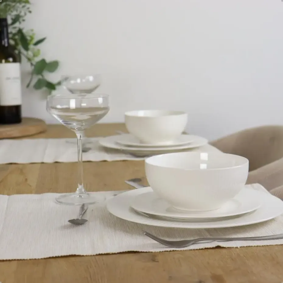 OTIX Ontbijtborden Bordenset 6 Persoons 20cm Dessertbord Ontbijtborden Wit Po...