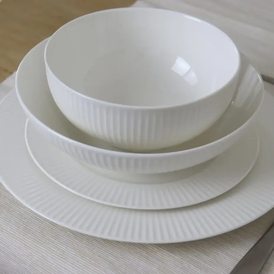 OTIX Ontbijtborden Bordenset 6 Persoons 20cm Dessertbord Ontbijtborden Wit Po...