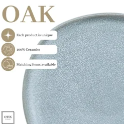 OTIX Ontbijtborden Bordenset 6 Persoons Dessertbord 21cm Aardewerk OAK