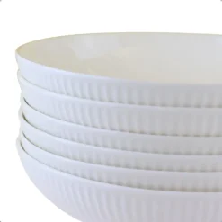 OTIX Pastaborden Bordenset 6 Persoons Diepe Borden Soepborden 20cm Wit Porsel...