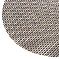 OTIX Placemats Set van 6 Kunststof Ovaal Zwart Wit Onderleggers 48x35cm