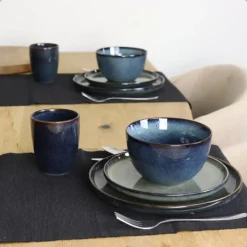 OTIX Serviesset 12 Delig Ebony - Blauw