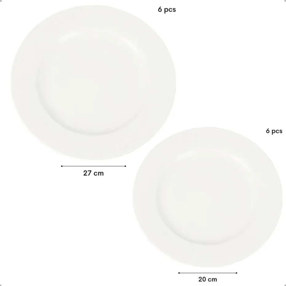 OTIX Serviesset 12 Delig Luna - Wit