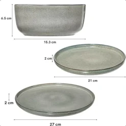 OTIX Serviesset Bordenset 6 Persoons 18-delig Ontbijtborden