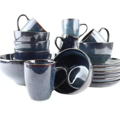 OTIX Serviesset Bordenset 6 Persoons 19-delig met Serveerschaal Koffiekopjes...