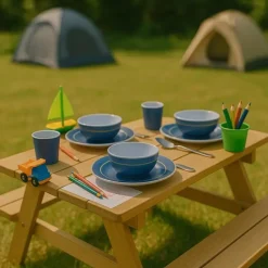 OTIX Serviessets 12 Delig Navara - Blauw