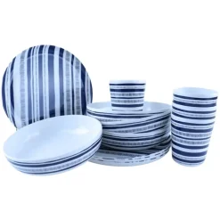OTIX Serviessets 12 Delig STRIPES - BLUE