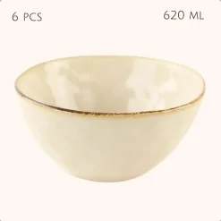 OTIX Soepkommen 6 Persoons Beige 620ml Keramiek