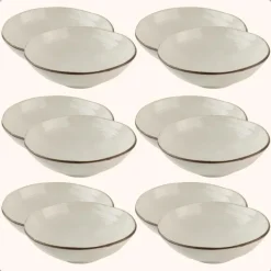 OTIX Soepkommen 12 Persoons Beige Soeptassen 15cm Keramiek LILY