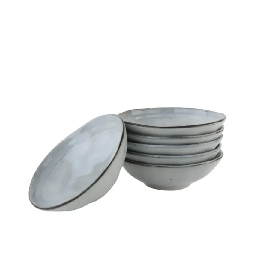 OTIX Soepkommen 6 stuks Blauw 15cm Soeptassen Keramiek BLUEBELL