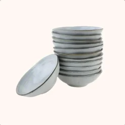 OTIX Soepkommen 12 stuks Blauw Soeptassen 15cm Keramiek BLUEBELL