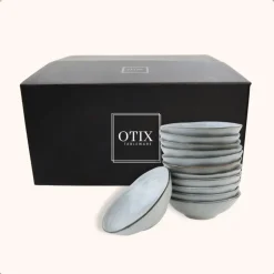 OTIX Soepkommen 12 stuks Blauw Soeptassen 15cm Keramiek BLUEBELL