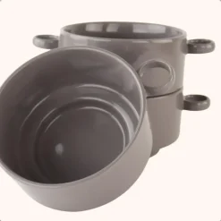 OTIX Soepkommen met Oor 6 stuks Grijs Soeptassen 510ml Aardewerk