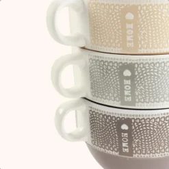 OTIX Soepkommen met Oor Set van 6 Stuks Soeptassen 500 ml Diverse kleuren