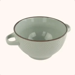 OTIX Soepkommen met Oor Set van 4 Verschillende kleuren Soeptassen Aardewerk