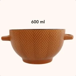 OTIX Soepkommen met Oor Set van 4 Verschillende kleuren Soeptassen Aardewerk