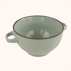 OTIX Soepkommen met Oor Set van 4 Verschillende kleuren Soeptassen Aardewerk